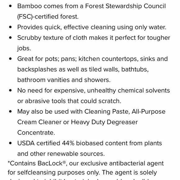 Norwex Bamboo Multipurpose Cloth Graphite/Green NWT - Picture 8 of 14